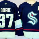 Seattle Kraken #37 Yanni Gourde Navy 2024-25 Home With A Patch Stitched Hockey Jersey