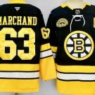 Boston Bruins #63 Brad Marchand Black 100th Anniversary With C Patch Authentic Stitched Jersey