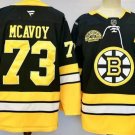 Boston Bruins #73 Charlie McAvoy Black 100th Anniversary and A Patch Stitched Hockey Jersey