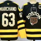Boston Bruins #63 Brad Marchand Black Classic Primegreen Stitched Hockey Jersey
