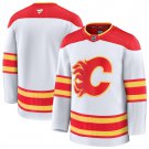 Men's Calgary Flames Blank White 2024-25 Away Stitched Hockey Jersey