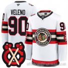 Chicago Blackhawks Joe Veleno #90 Winter Classic Patch White Stitched Jersey