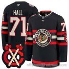 Men's Chicago Blackhawks Taylor Hall #71 Winter Classic Patch Black Stitched Jersey