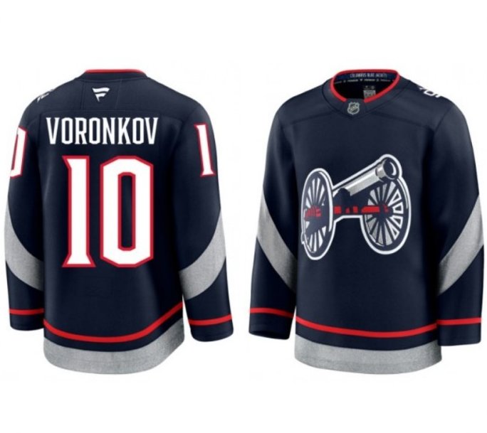 Columbus Blue Jackets #10 Dmitri Voronkov Navy 2025 Stadium Series Alternate Stitched Hockey Jersey