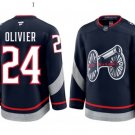 Columbus Blue Jackets #24 Mathieu Olivier Navy 2025 Stadium Series Alternate Stitched Hockey Jersey
