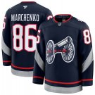 Columbus Blue Jackets #86 Kirill Marchenko Navy 2025 Stadium Series Alternate Stitched Hockey Jersey