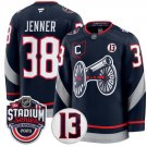 Columbus Blue Jackets #38 Boone Jenner Navy 2025 Stadium Series Patch Stitched Hockey Jersey