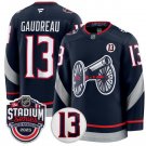 Columbus Blue Jackets #13 Johnny Gaudreau Navy 2025 Stadium Series Patch Stitched Hockey Jersey
