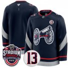Men's Columbus Blue Jackets Blank Navy 2025 Stadium Series Patch Stitched Hockey Jersey