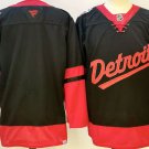 Men's Detroit Red Wings Blank Black 2024-25 Stitched Jersey