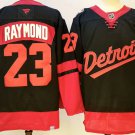 Men's Detroit Red Wings #23 Lucas Raymond Black 2024-25 Stitched Jersey
