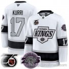 Men's Los Angeles Kings Jari Kurri #17 91-92 75th 25th Anniversary White Stitched Jersey