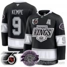 Men's Los Angeles Kings Adrian Kempe #9 91-92 75th 25th Anniversary Black Stitched Jersey