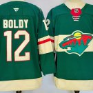 Men's Minnesota Wild #12 Matt Boldy Green 2024-25 Home Stitched Hockey Jersey