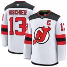 Men's New Jersey Devils #13 Nico Hischier White 2024-25 Away Stitched Hockey Jersey