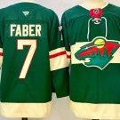 Men's Minnesota Wild #7 Brock Faber Green 2024-25 Home Stitched Hockey Jersey