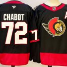 Men's Ottawa Senators #72 Thomas Chabot Black 2024-25 With A Patch Home Stitched Jersey