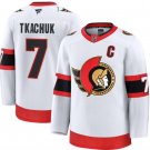 Men's Ottawa Senators #7 Brady Tkachuk White 2025 Premium Away Stitched Hockey Jersey