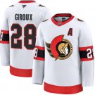 Men's Ottawa Senators #28 Claude Giroux White 2025 Premium Away Stitched Hockey Jersey
