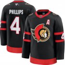 Men's Ottawa Senators #4 Chris Phillips Black 2025 Premium Home Stitched Hockey Jersey