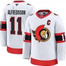 Men's Ottawa Senators #11 Daniel Alfredsson White 2025 Premium Away Stitched Hockey Jersey