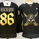 Tampa Bay Lightning #86 Nikita Kucherov 2025 Black Gasparilla inspired Pirate-themed Warmup Jersey