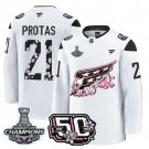 Aliaksei Protas #21 Washington Capitals 50th 2018 Stanley Cup Champions Patch White Stitched Jersey