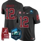 Alabama Crimson Tide Joe Namath Black 2025 Relia Quest Bowl Patch F.U.S.E. Limited Stitched Jersey