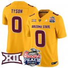 Arizona State Sun Devils #0 Jordyn Tyson 2025 Peach Bowl Gold Stitched Jersey