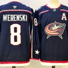 Columbus Blue Jackets #8 Zach Werenski Navy With A Patch Stitched Hockey Jersey