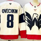 Washington Capitals #8 Alexander Ovechkin White With C Patch Stadium Series Stitched Hockey Jersey
