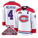 Men's Jean Béliveau Jersey #4 Montreal Canadiens Timeless Premium Stitched 1992 Blue Line