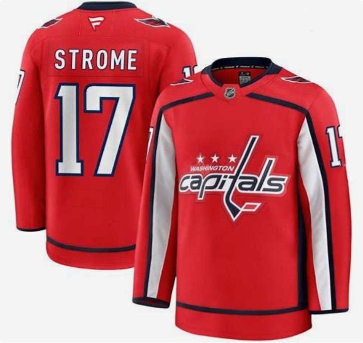 Washington Capitals #17 Dylan Strome Red 2024-25 Home Stitched Hockey Jersey