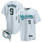 Miami Marlins #9 Jean Segura Throwback Cool Base All Stitched Jersey