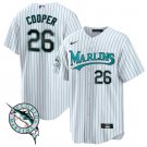 Miami Marlins #26 Garrett Cooper Throwback Cool Base All Stitched Jersey