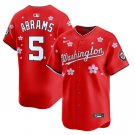 Washington Nationals #5 CJ Abrams Red Cherry Blossom Limited Stitched Jersey