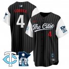 Minnesota Twins #4 Carlos Correa 2025 City Connect Concept Stitched Black Jersey