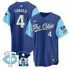 Minnesota Twins #4 Carlos Correa 2025 City Connect Concept Stitched Royal Jersey