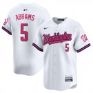 Washington Nationals #5 CJ Abrams Vapor Limited Stitched White Baseball Jersey