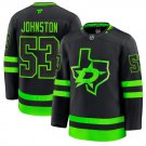 Dallas Stars #53 Wyatt Johnston Premium All Stitched Black Hockey Jersey