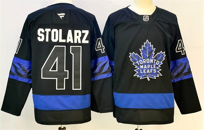 Toronto Maple Leafs #41 Anthony Stolarz Black 2024-25 Stitched Hockey Jersey