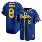 Savannah Bananas #8 Jackson Olson Royal Jersey - All Stitched