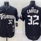 Texas Rangers #32 Evan Carter Black Mexico 2025 Vapor Premier Limited Stitched Baseball Jersey
