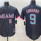 Miami Marlins #9 Xavier Edwards Black 2025 City Connect Limited Stitched Baseball Jersey