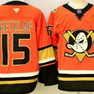 Men's #15 Ryan Getzlaf Orange Stitched Hockey Jersey