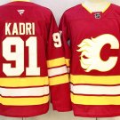 Flames #91 Nazem Kadri Stitched Hockey Jersey Red