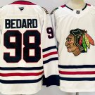 Blackhawks #98 Connor Bedard Stitched Hockey Jersey White