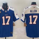 Bills #17 Josh Allen Blue White With 4-star C Ptach Football Stitched Jersey