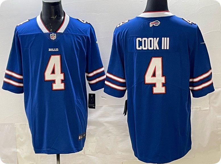 James Cook III Buffalo Bills Stitched Football Jersey Blue