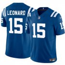 Riley Leonard Indianapolis Colts F.U.S.E. Football Stitched Jersey Blue